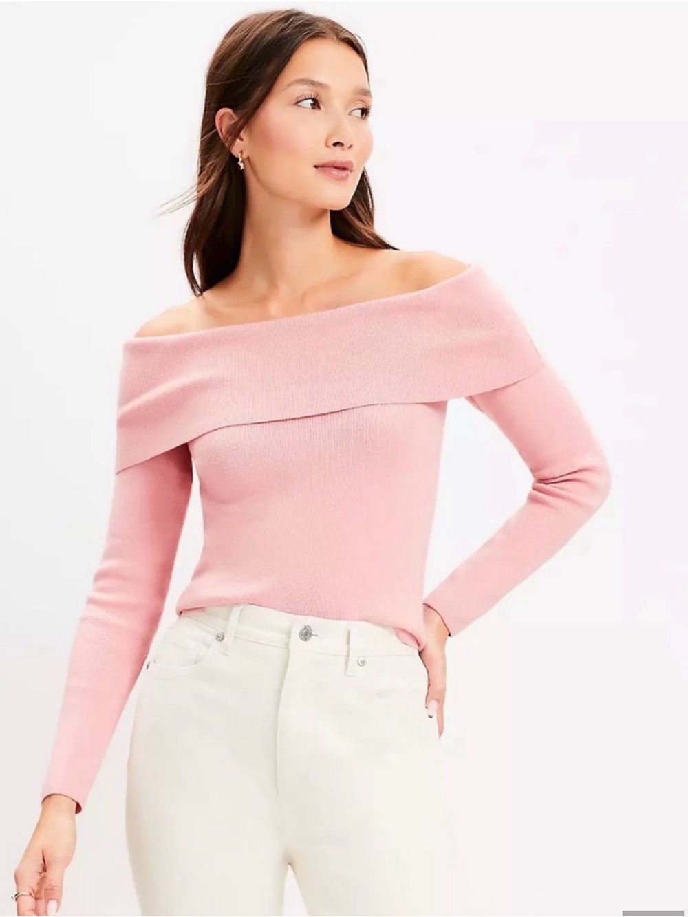 NWT Loft off the shoulder long sleeved sweater